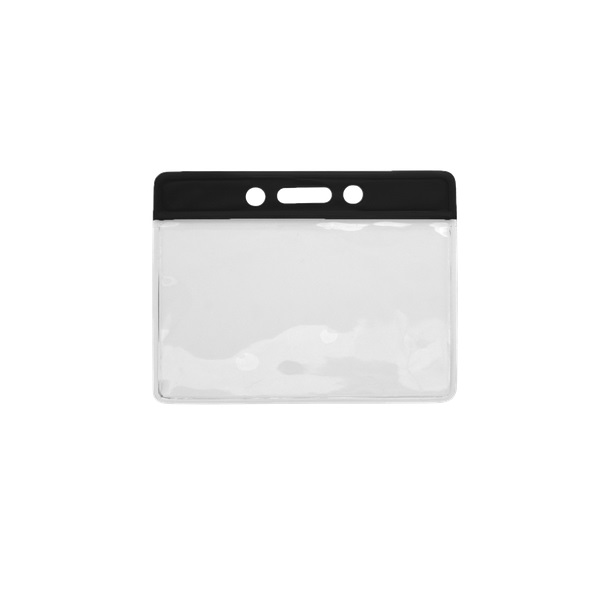 Bilde av 86x54 mm Card holder / carrying case soft plastic. Black top / clear (horizontal / landscape). 60270311 (DE,SE,NO,FI,RO,PL)