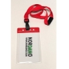 Bilde av Card holder / carrying case soft plastic 86 x 54 mm. red top / clear with a red lanyard. (60270315/60270305)+60270545 (DE,SE,NO,FI,RO,PL)